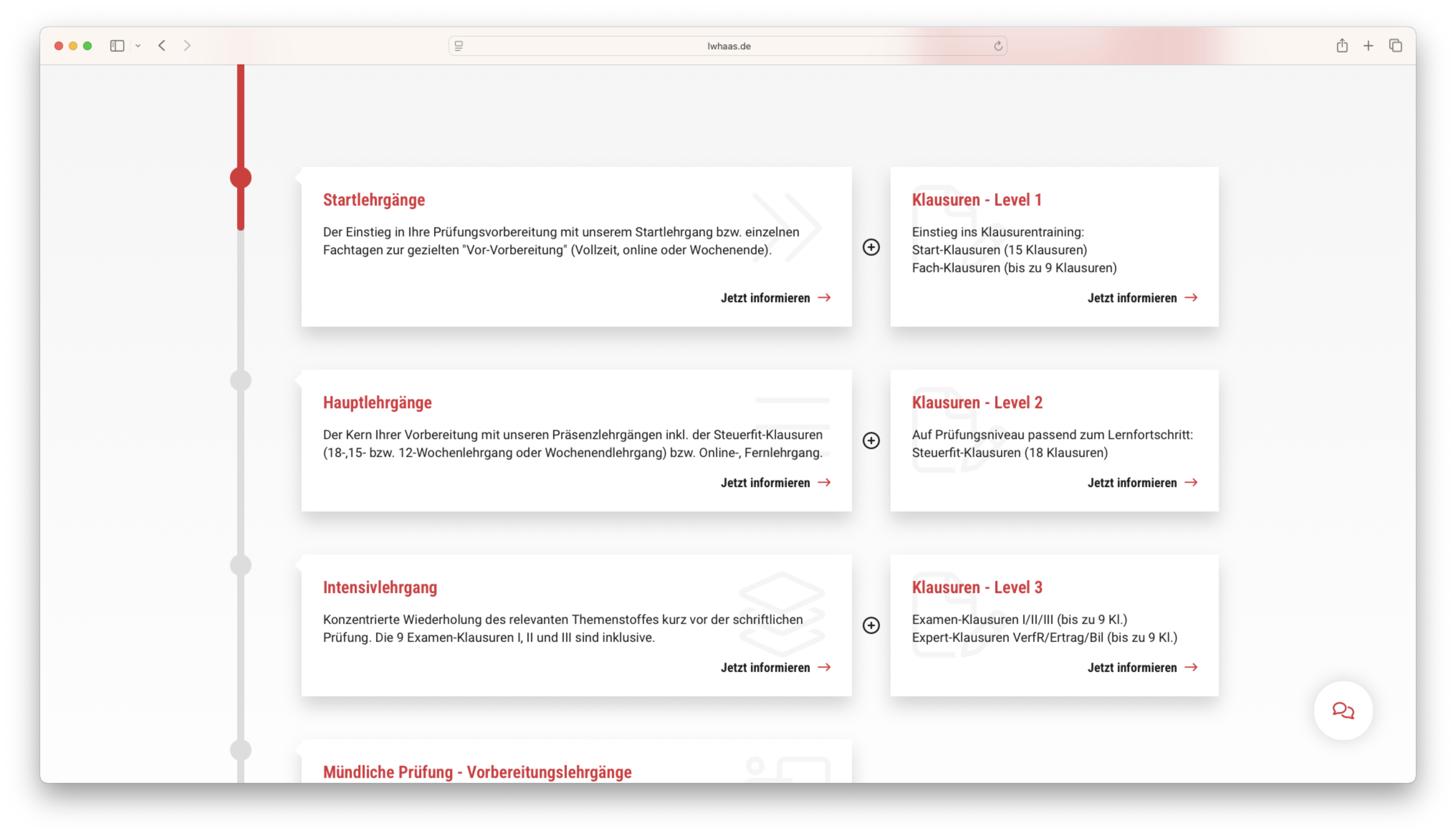 Screenshot der neuen Website 02