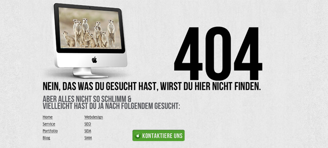Firmennest 404 Fehlerseite