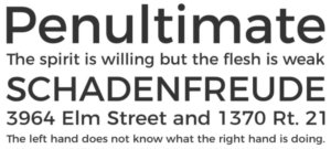 Schriftarten ohne Serifen sind typisch f&uuml;r Flat Typo